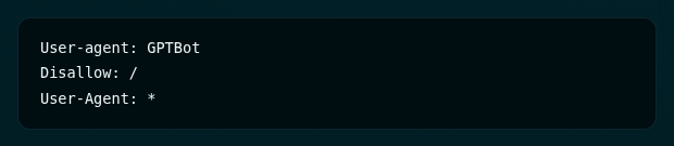Republic-Times robots.txt anti-pattern snippet: User-agent: GPTBot, Disallow: /, followed by an open User-Agent: * wildcard.